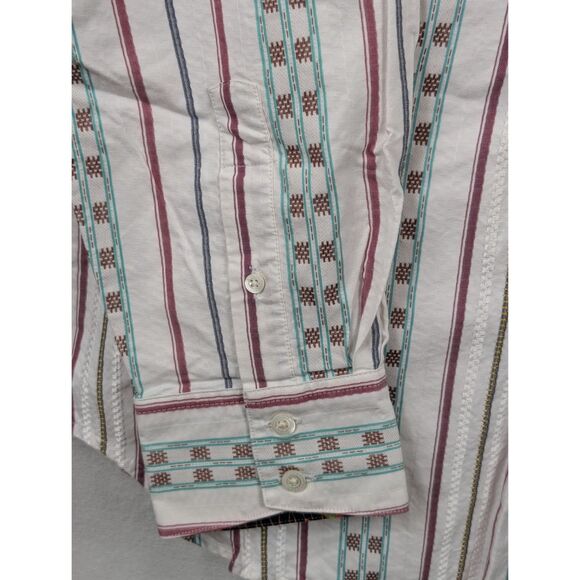 Robert Graham Aztec Design Flip Cuff Button Up Shirt Men's Size XL - Picture 6 of 16